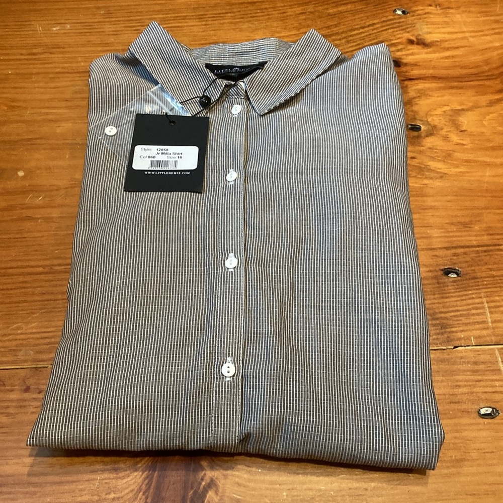New! LITTLE REMIX Charlotte Eskildsen 16 Jr Milla Shirt Lightweight Button Down